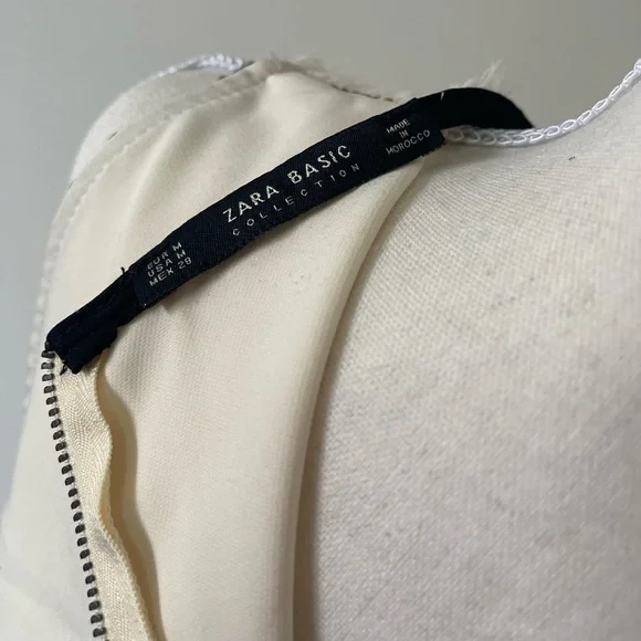 Zara tank shirt with fringe detail size M - Picture 3 of 4